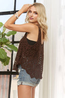 Women’s Leaf Crochet Sleeveless Tank Top
