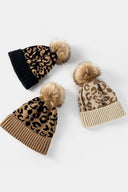 Leopard Pom-Pom Cuffed Beanie-Rae Collective, Women's Online Fashion Boutique Located in Phoenix, Arizona (Scottsdale Area)