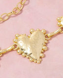Lovestruck Hammered Heart Chain Belt