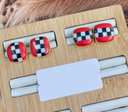 Ready Or Not Checkered Stud Earrings-Stud Earrings-Rae Collective, Women's Online Fashion Boutique Located in Phoenix, Arizona (Scottsdale Area)