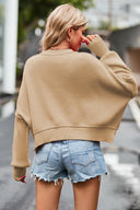 Round Neck Drop Shoulder Long Sleeve Sweater-Rae Collective, Women's Online Fashion Boutique Located in Phoenix, Arizona (Scottsdale Area)