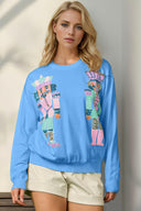 Double Take Full Size Sequin Nutcracker Long Sleeve Sweater-Sweaters-Rae Collective, Women's Online Fashion Boutique Located in Phoenix, Arizona (Scottsdale Area)