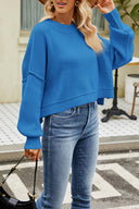 Round Neck Dropped Shoulder Sweater-Rae Collective, Women's Online Fashion Boutique Located in Phoenix, Arizona (Scottsdale Area)
