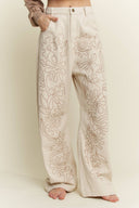 Floral Embroidered Twill Straight Western Jeans-Jeans-Krush Kandy, Women's Online Fashion Boutique Located in Phoenix, Arizona (Scottsdale Area)