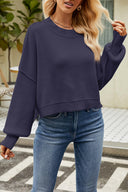 Round Neck Dropped Shoulder Sweater-Rae Collective, Women's Online Fashion Boutique Located in Phoenix, Arizona (Scottsdale Area)
