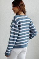 Striped Button Down Long Sleeve Cardigan-Rae Collective, Women's Online Fashion Boutique Located in Phoenix, Arizona (Scottsdale Area)
