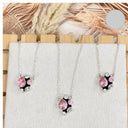 Blushing Crystal Cluster Necklace-Chain Necklaces-Rae Collective, Women's Online Fashion Boutique Located in Phoenix, Arizona (Scottsdale Area)