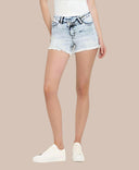 Crossover Chic Mid Rise Shorts-Denim-Rae Collective, Women's Online Fashion Boutique Located in Phoenix, Arizona (Scottsdale Area)