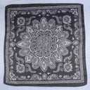 Midnight Paisley Medallion Satin Scarf