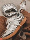 Silver Starlight Ribbon Lace Sneaker-Sneakers-Rae Collective, Women's Online Fashion Boutique Located in Phoenix, Arizona (Scottsdale Area)