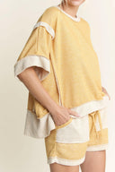 Oversize Reverse Contrast Banded Top-Tops-Krush Kandy, Women's Online Fashion Boutique Located in Phoenix, Arizona (Scottsdale Area)