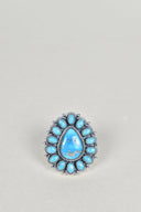Turquoise & Golden Hills One of A Kind Ring-Cluster Rings-Rae Collective, Women's Online Fashion Boutique Located in Phoenix, Arizona (Scottsdale Area)