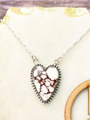 Long Heart Stone Slab Necklace MADE TO ORDER-Necklaces-Rae Collective, Women's Online Fashion Boutique Located in Phoenix, Arizona (Scottsdale Area)