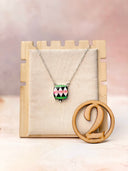 Multi Aztec Checkered Chain Pendants-Necklaces-Krush Kandy, Women's Online Fashion Boutique Located in Phoenix, Arizona (Scottsdale Area)
