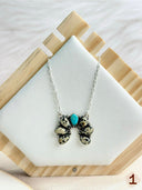 Dalmation Jasper & Mimosa Opal Mixed Bag Cluster Chain Necklace