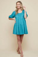 (2 Colors) A Good View Square Neck Linen Babydoll Dress-Dresses-Rae Collective, Women's Online Fashion Boutique Located in Phoenix, Arizona (Scottsdale Area)