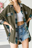 Plaid Button Down Collared Jacket-Rae Collective, Women's Online Fashion Boutique Located in Phoenix, Arizona (Scottsdale Area)