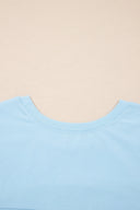 Beau Blue Cropped Tank Top & Jogger Pants Set