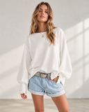 Oversized Drop Shoulder Pullover Sweatshirt
