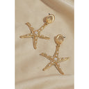 Pearl Studded Starfish Dangle Earrings-Earrings-Krush Kandy, Women's Online Fashion Boutique Located in Phoenix, Arizona (Scottsdale Area)