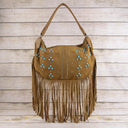 Outlaw Fringe Studded Hobo Bag