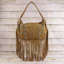 Outlaw Fringe Studded Hobo Bag