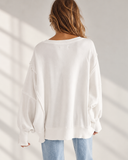 Oversized Drop Shoulder Pullover Sweatshirt