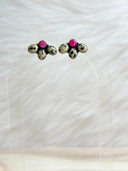 Dalmation Jasper & Mimosa Opal Mixed Bag Cluster Earrings