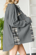Plaid Button Down Collared Jacket-Rae Collective, Women's Online Fashion Boutique Located in Phoenix, Arizona (Scottsdale Area)