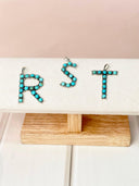 Sign Here Initial Stone Pendant MADE TO ORDER-Squash Blossom Necklaces-Krush Kandy, Women's Online Fashion Boutique Located in Phoenix, Arizona (Scottsdale Area)