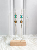 Boho Fringe Multi Stone Dangle Earrings Bag 12 - PRE ORDER