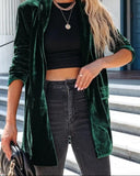 KKB LABEL Button Up Long Sleeve Blazer with Pocket MADE TO ORDER-Jacket-Krush Kandy, Women's Online Fashion Boutique Located in Phoenix, Arizona (Scottsdale Area)
