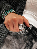 Sterling Silver Ball Stud Ring MADE TO ORDER-Statement Rings-Rae Collective, Women's Online Fashion Boutique Located in Phoenix, Arizona (Scottsdale Area)