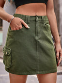 Denim Mini Skirt with Pockets-Rae Collective, Women's Online Fashion Boutique Located in Phoenix, Arizona (Scottsdale Area)