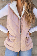 Fleece-Lined Zip-Up Vest (2 colors)-Vests-Rae Collective, Women's Online Fashion Boutique Located in Phoenix, Arizona (Scottsdale Area)