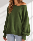 Oversized Drop Shoulder Pullover Sweatshirt
