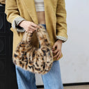 Wild Texture Plush Statement Hobo Bag-Pre order