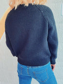 Cable-Knit V-Neck Button Down Long Sleeve Cardigan-Rae Collective, Women's Online Fashion Boutique Located in Phoenix, Arizona (Scottsdale Area)