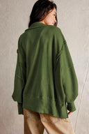 Exposed Seam Side Slit Long Sleeve Sweatshirt-Rae Collective, Women's Online Fashion Boutique Located in Phoenix, Arizona (Scottsdale Area)