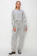 J.HER Mineral Wash Cargo pocket detail Joggers-Rae Collective, Women's Online Fashion Boutique Located in Phoenix, Arizona (Scottsdale Area)