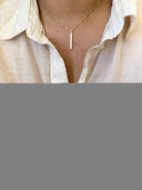 Mother of Pearl Bar Necklace-Necklace-Krush Kandy, Women's Online Fashion Boutique Located in Phoenix, Arizona (Scottsdale Area)
