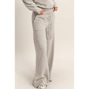 Burnout French Terry Wide-Leg Pants