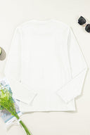 Polished White Long Sleeve Top-Sweaters-Krush Kandy, Women's Online Fashion Boutique Located in Phoenix, Arizona (Scottsdale Area)