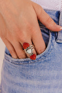 Opal Heart Stone Crawler-Crawler Rings-Rae Collective, Women's Online Fashion Boutique Located in Phoenix, Arizona (Scottsdale Area)