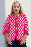 Double Take Tied Checkered Dropped Shoulder Flounce Sleeve Cardigan-Rae Collective, Women's Online Fashion Boutique Located in Phoenix, Arizona (Scottsdale Area)