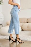 RfM Full Size Tummy Control High Waist Raw Hem Distressed Jeans-Rae Collective, Women's Online Fashion Boutique Located in Phoenix, Arizona (Scottsdale Area)