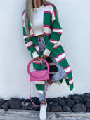 Festive Stripe Long Duster Cardigan | EXCLSUIVE KRUSH KANDY-Cardigans-Krush Kandy, Women's Online Fashion Boutique Located in Phoenix, Arizona (Scottsdale Area)