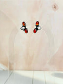 Amber, Turquoise & Crystal Boho Earrings-Earrings-Krush Kandy, Women's Online Fashion Boutique Located in Phoenix, Arizona (Scottsdale Area)