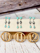 All Mine 8 & White Buffalo Heart Earrings-Stud Earrings-Rae Collective, Women's Online Fashion Boutique Located in Phoenix, Arizona (Scottsdale Area)