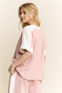 J.Her Washed Contrast Side Spring Top